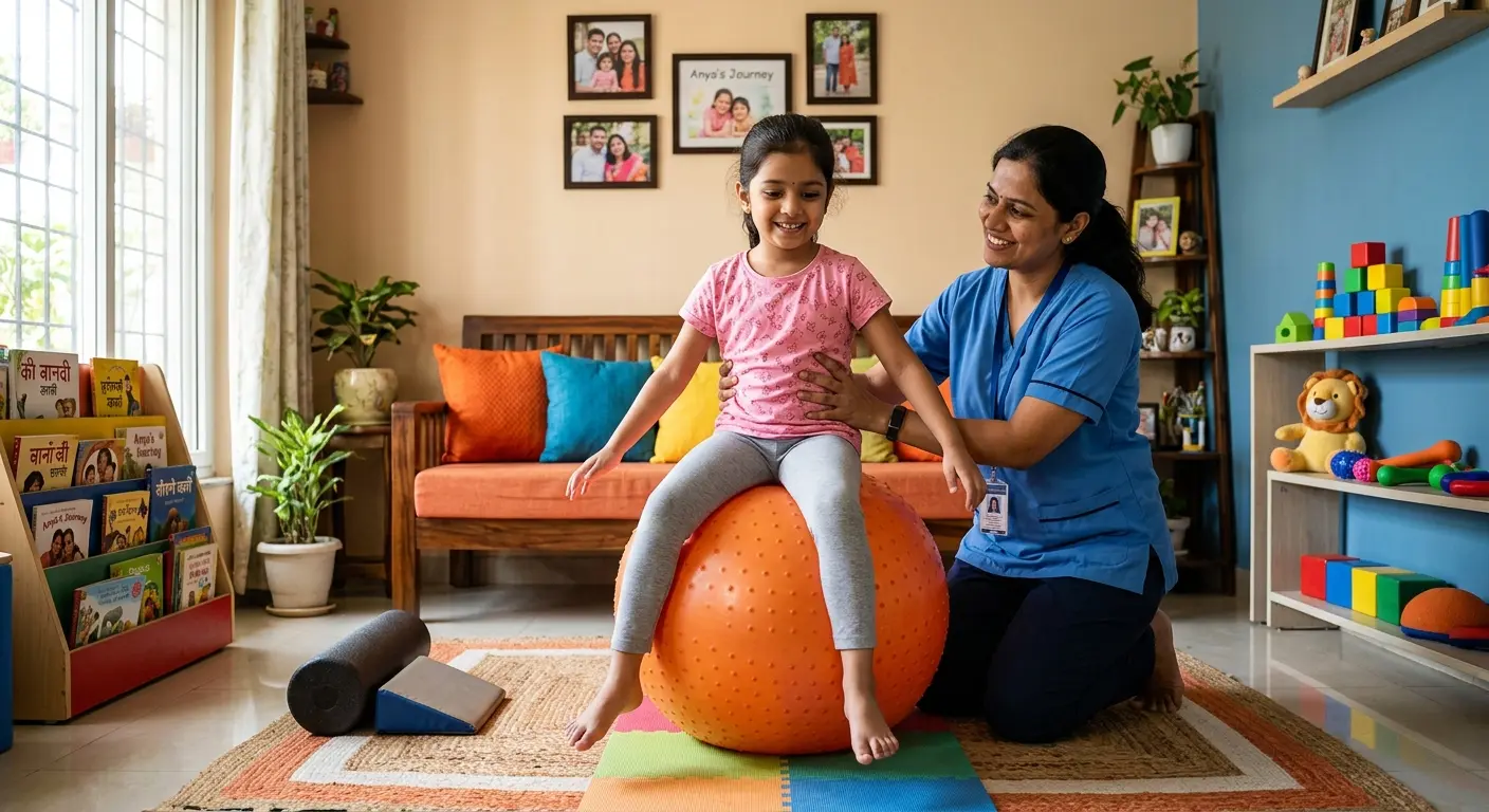Pediatric physiotherapy at home in Mumbai for child rehabilitation and mobility support